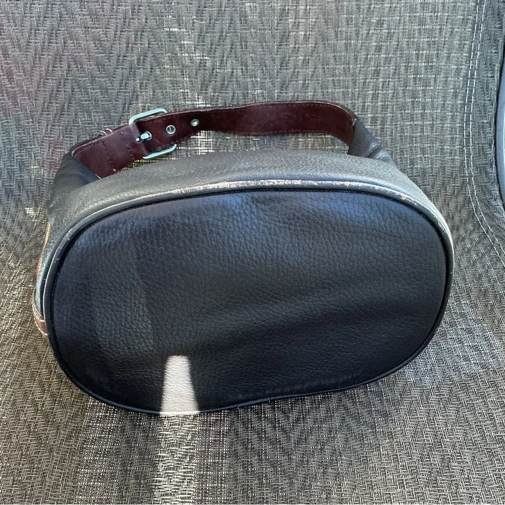 Dooney & Bourke Dark Brown Leather Mini Hobo Bag